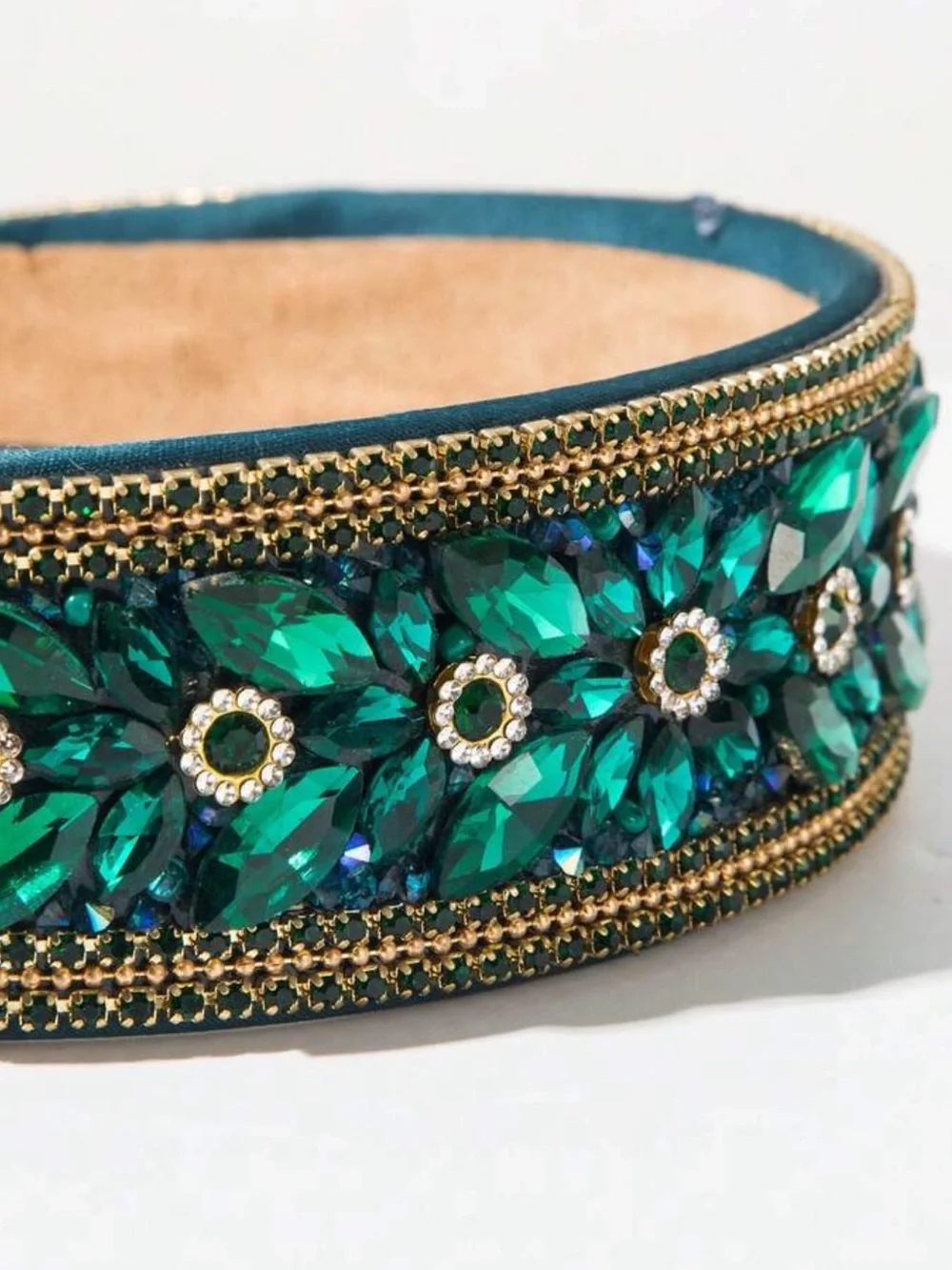 Embellished green‎ Crystal Headband